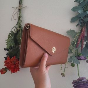 Tory Burch envelope clutch - tan (NWOT)
